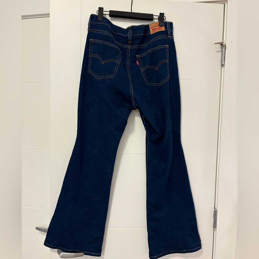 Levi's Navy Blue Flare Jeans - Women's Wide Leg